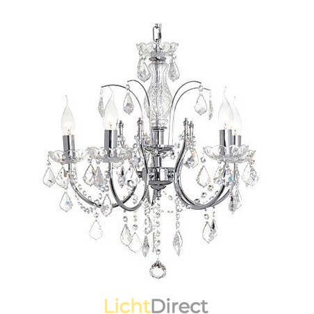 Traditionele klassieke kristallen chromen metalen kroonluchter