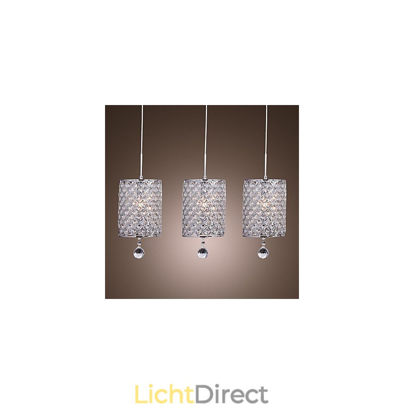 Moderne eigentijdse kristallen chromen metalen hanglamp