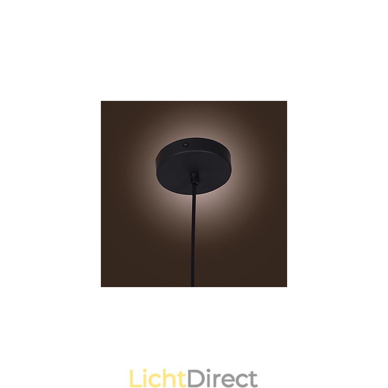 Transparante glazen hanglamp in bruin bubbeldesign