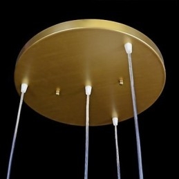 Bronzen hanglamp met vier lampen, patroon, glazen kap, Europees retro klassiek