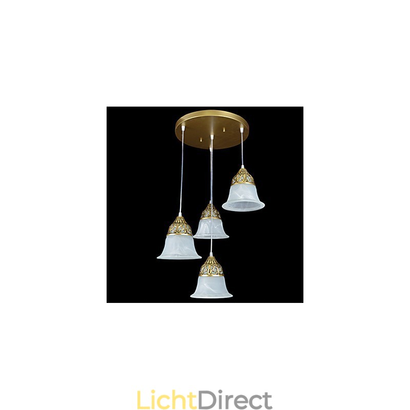 Traditionele klassieke rustieke lodge retro bronzen metalen hanglamp