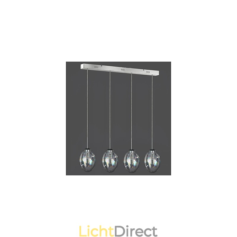 Moderne, eigentijdse, traditionele, klassieke, chromen metalen hanglamp