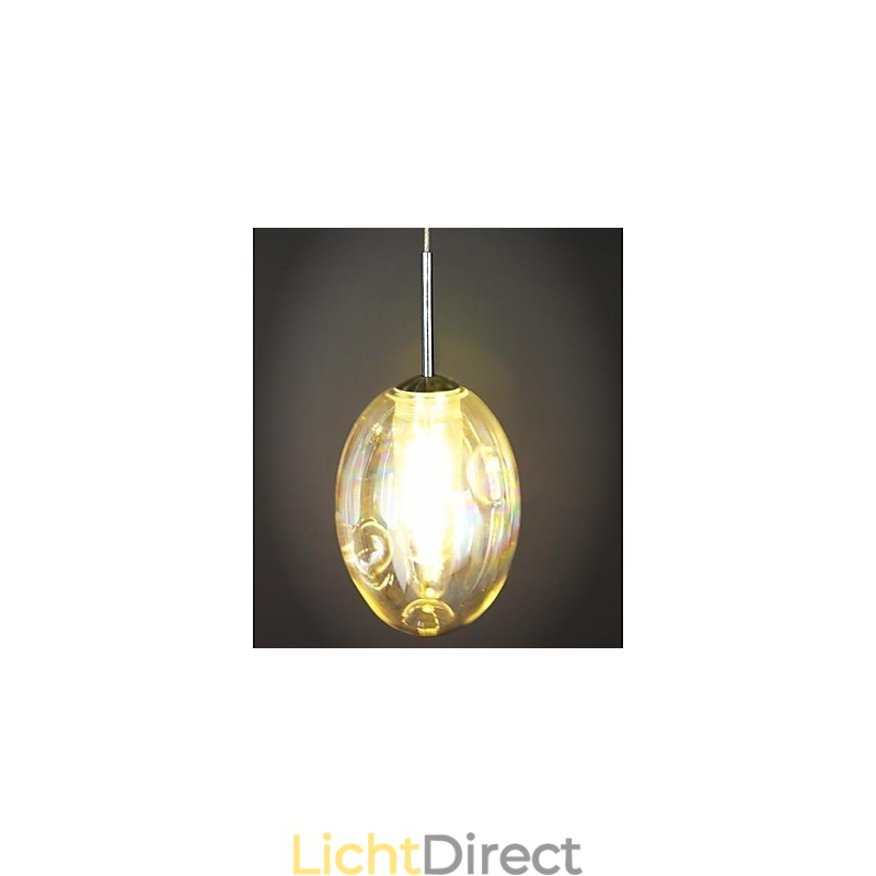 Moderne, eigentijdse, traditionele, klassieke, chromen metalen hanglamp