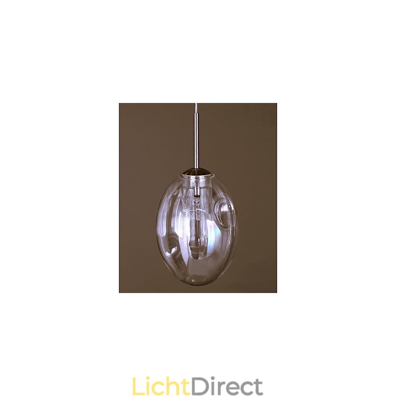 Moderne, eigentijdse, traditionele, klassieke, chromen metalen hanglamp