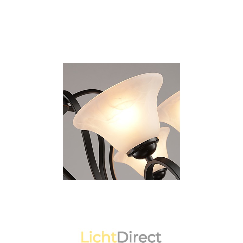 3 lampen retro kroonluchter land metaal