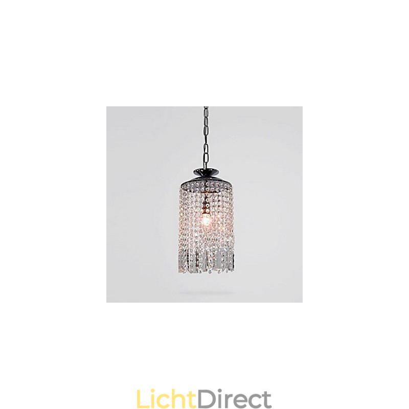 Moderne, eigentijdse kristallen metalen hanglamp