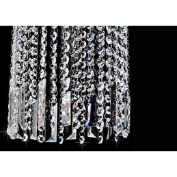 Moderne, eigentijdse kristallen metalen hanglamp