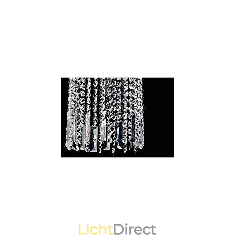 Moderne, eigentijdse kristallen metalen hanglamp