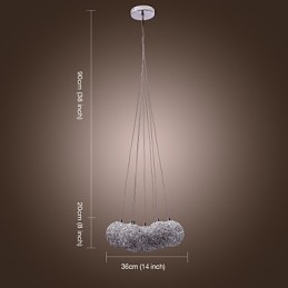 Moderne aluminium hanglamp met 7 lampen