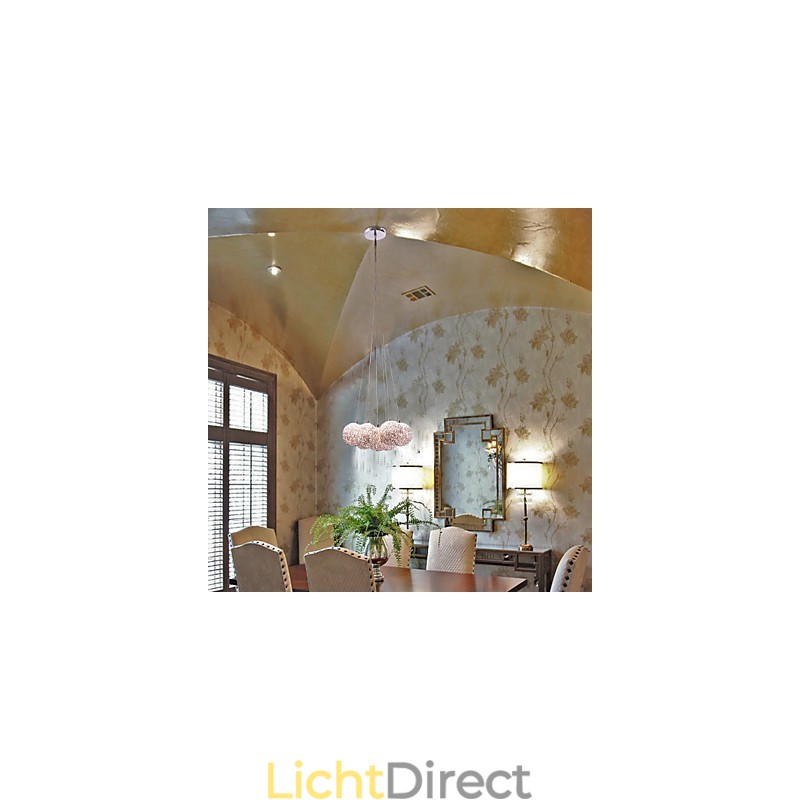 Moderne aluminium hanglamp met 7 lampen