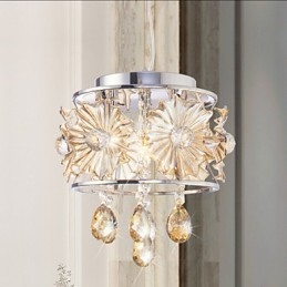 Moderne heldere bolvormige luster kristallen kroonluchter plafondlamp woondecoratie hanglamp armatuur licht