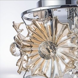 Moderne heldere bolvormige luster kristallen kroonluchter plafondlamp woondecoratie hanglamp armatuur licht