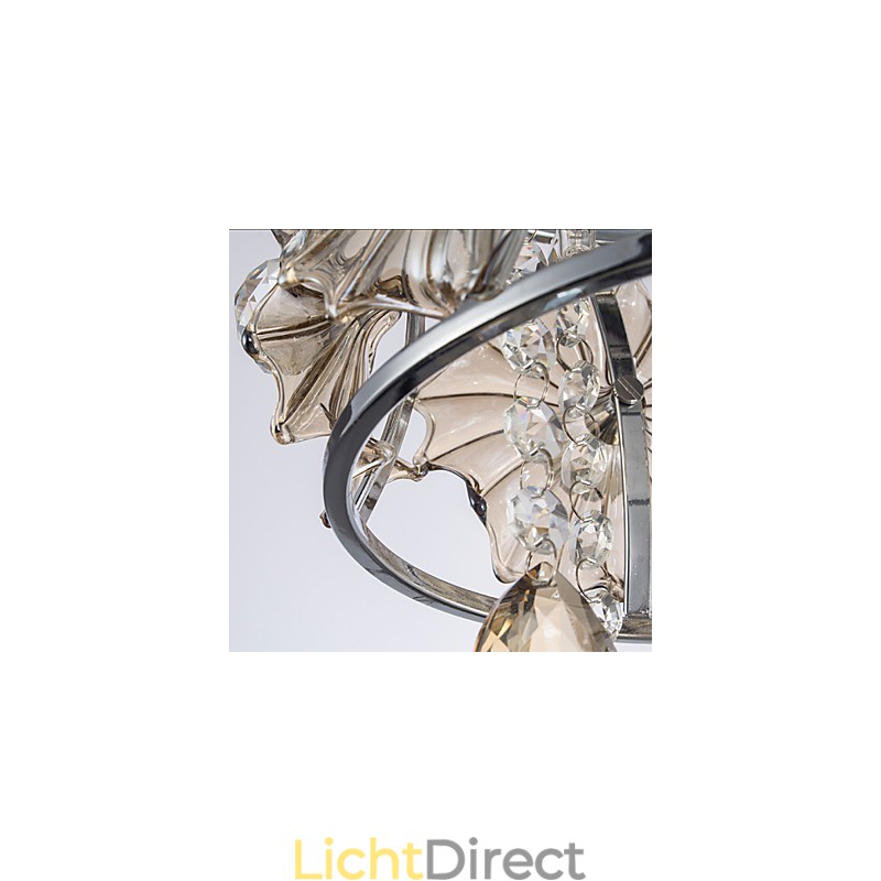 Moderne heldere bolvormige luster kristallen kroonluchter plafondlamp woondecoratie hanglamp armatuur licht