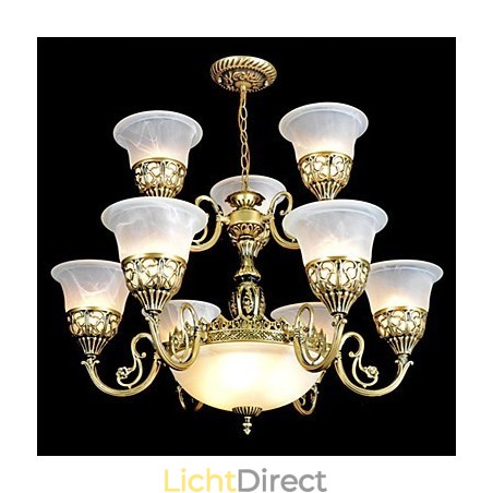 Traditionele klassieke vintage retro bronzen metalen kroonluchter Traditionele klassieke vintage retro bronzen metalen kroonluchter