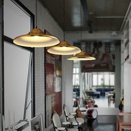 Landelijke gouden metalen hanglamp garage