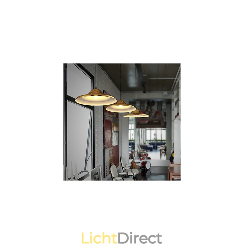 Landelijke gouden metalen hanglamp garage