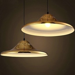 Landelijke gouden metalen hanglamp garage