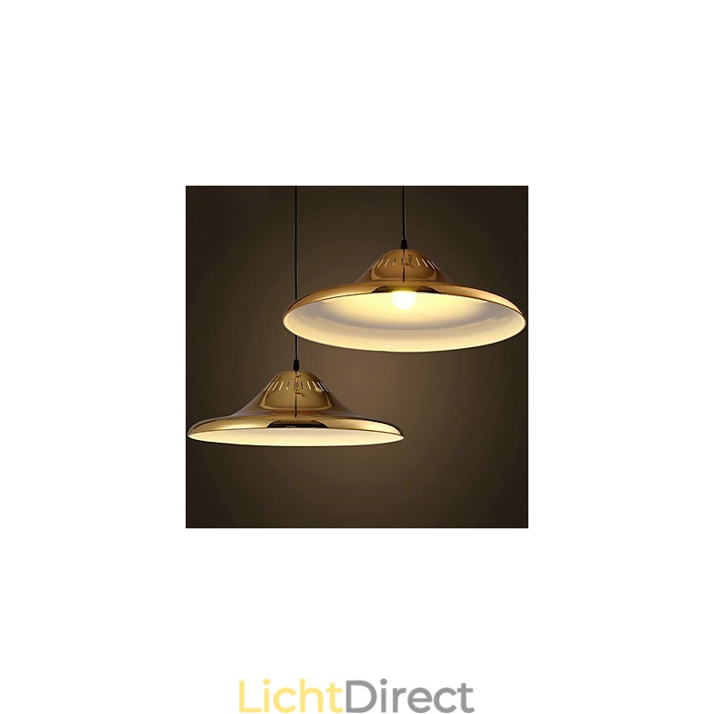 Landelijke gouden metalen hanglamp garage