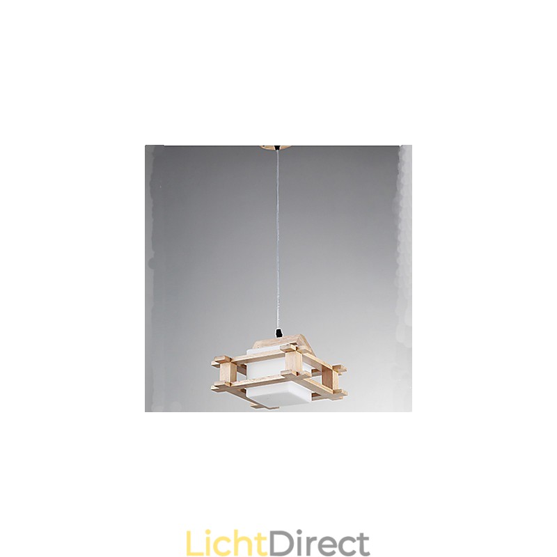 Massief houten lamp