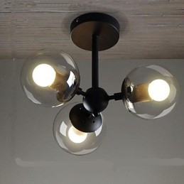 Glazen bol ijzeren bonenstaak moleculaire plafondlampen
