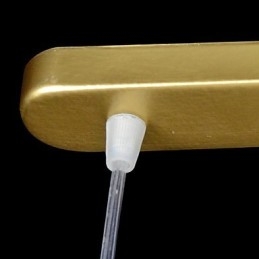 Bronzen hanglamp drie lampen moiré glas Europees klassiek