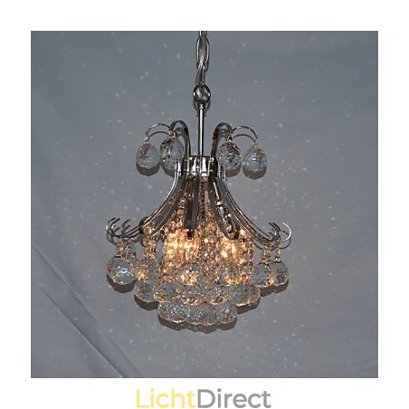 Moderne eigentijdse kristallen mini-stijl gegalvaniseerde kroonluchter hanglamp