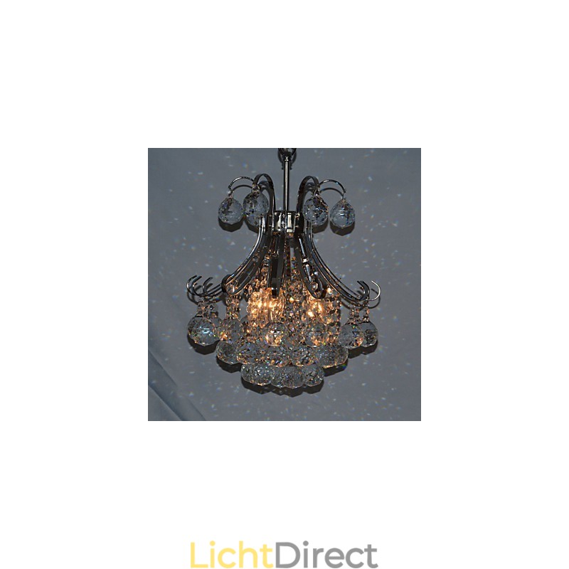 Moderne eigentijdse kristallen mini-stijl gegalvaniseerde kroonluchter hanglamp