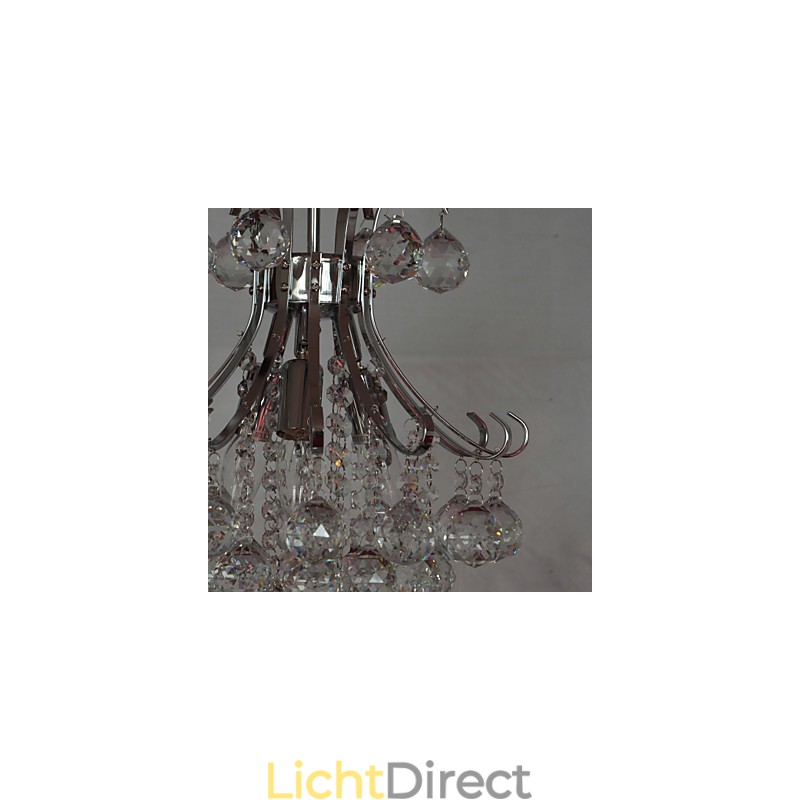 Moderne eigentijdse kristallen mini-stijl gegalvaniseerde kroonluchter hanglamp