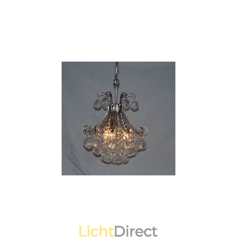 Moderne eigentijdse kristallen mini-stijl gegalvaniseerde kroonluchter hanglamp