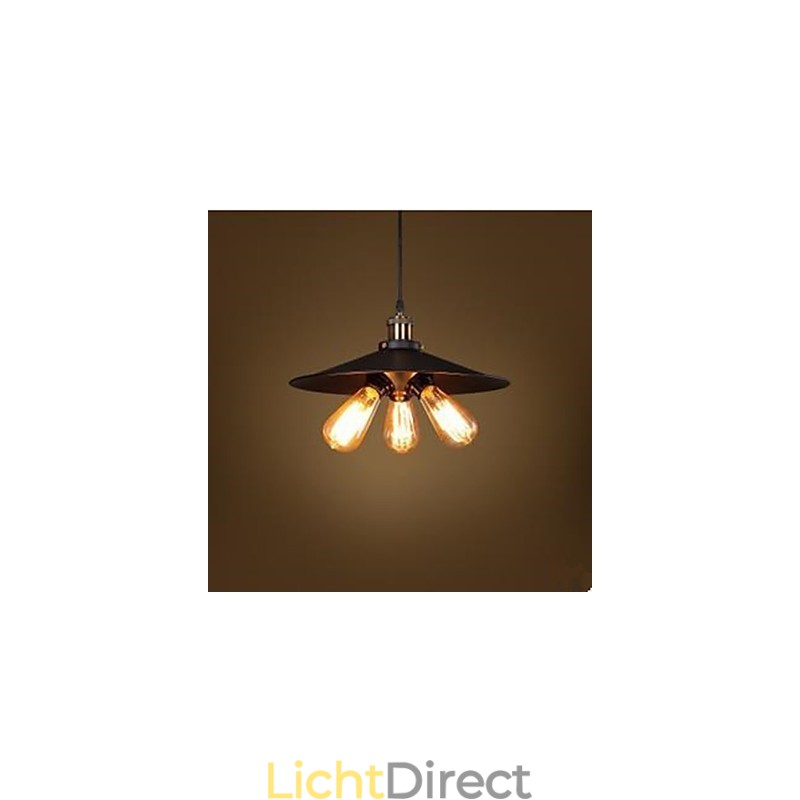 Koperen kop driehoek hanglamp