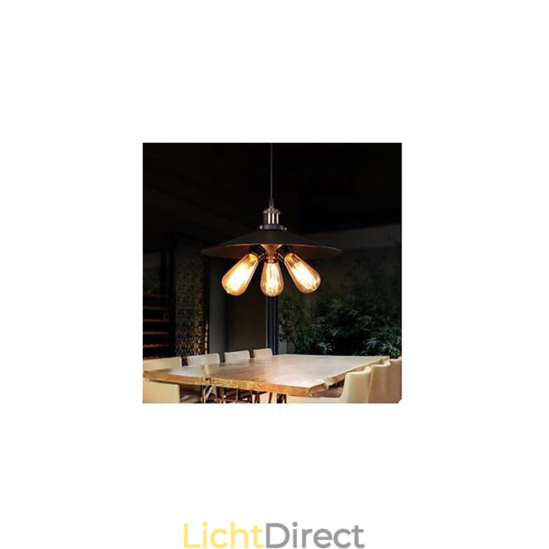 Koperen kop driehoek hanglamp
