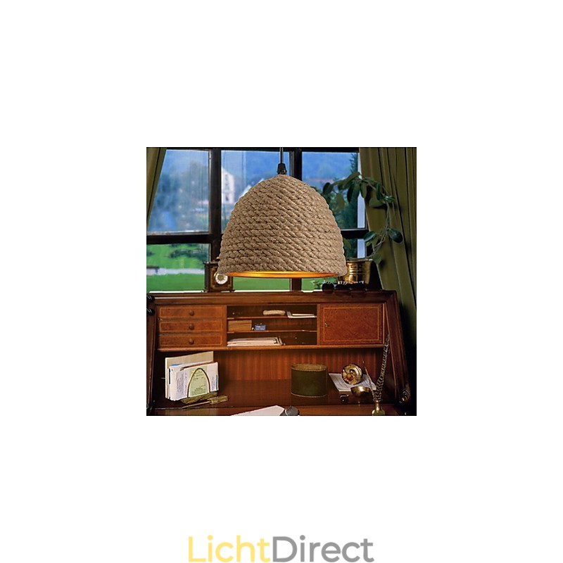 Vintage smeedijzeren kroonluchter creatieve industriële hennep