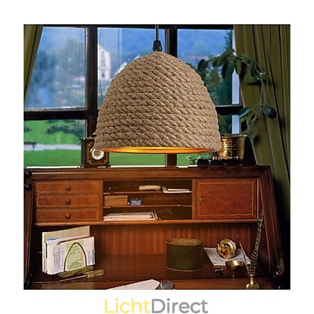 Vintage smeedijzeren kroonluchter creatieve industriële hennep