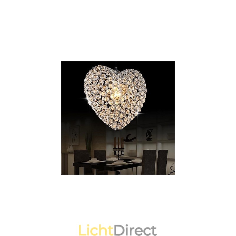 Moderne, eigentijdse kristallen metalen hanglamp