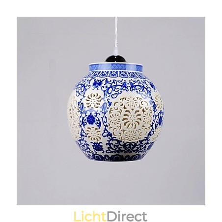 Retro Keramische lamp lamp Trappen Blauwe Enkele Kop Kroonluchter Creatief Retro Keramische lamp lamp Trappen Blauwe Enkele Kop Kroonluchter Creatief
