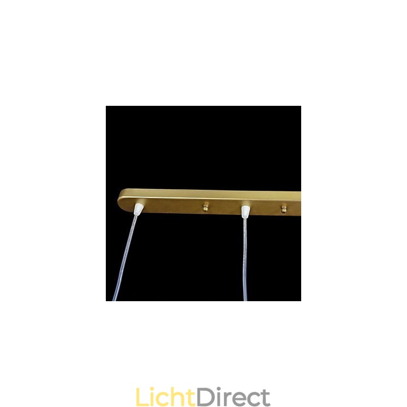 Bronzen hanglamp met drie lampen, patroon, glazen kap, Europees, retro, klassiek