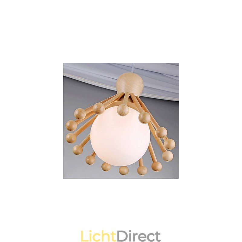 Tuinhouten kroonluchter Eenvoudige Scandinavische houten kroonluchter