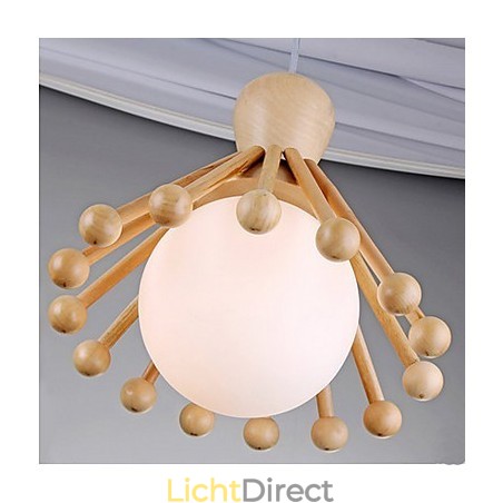 Tuinhouten kroonluchter Eenvoudige Scandinavische houten kroonluchter