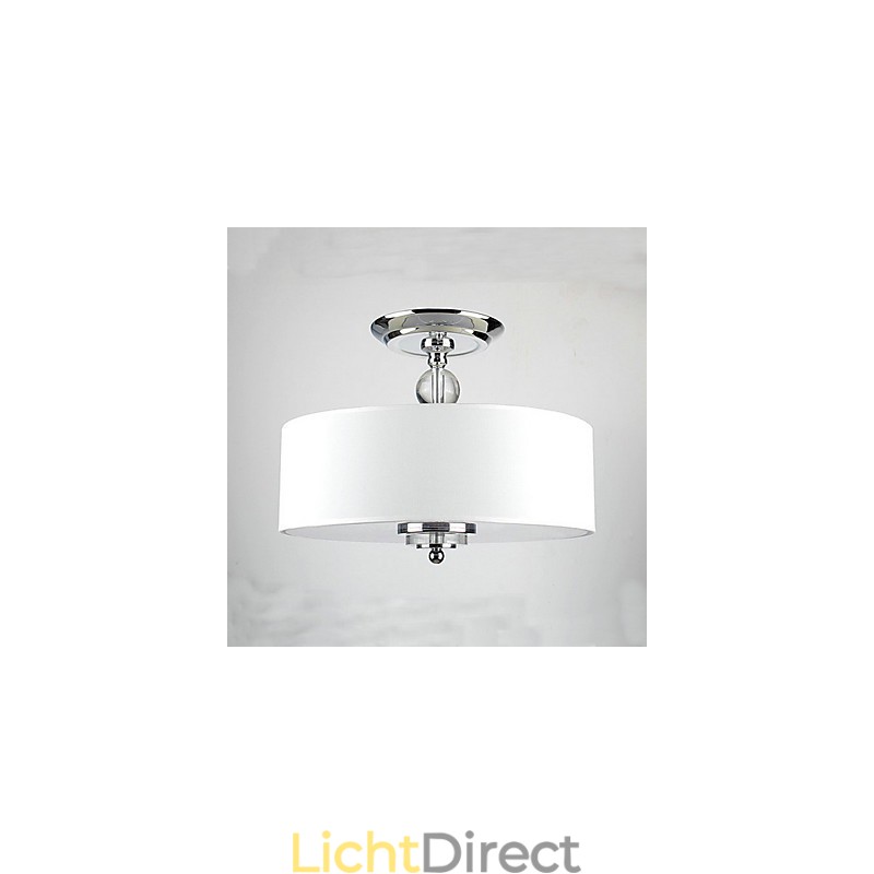 Moderne stijlvolle hanglamp met 3 lampen en flanellen kap