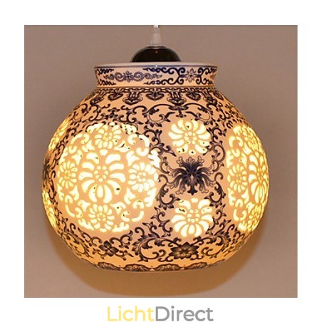 Retro Keramische lamp lamp Trappen Blauwe Enkele Kop Kroonluchter Creatief Retro Keramische lamp lamp Trappen Blauwe Enkele Kop Kroonluchter Creatief