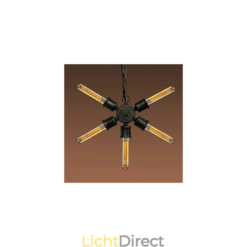 Retro schilderij metalen hanglamp