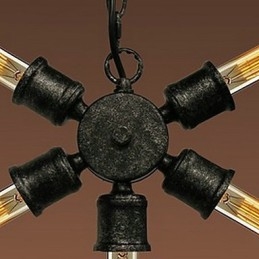 Retro schilderij metalen hanglamp