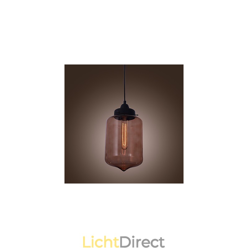 70W moderne glazen hanglamp in transparant flesontwerp