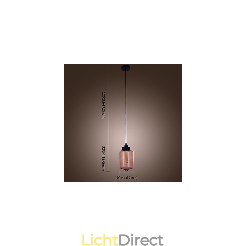 70W moderne glazen hanglamp in transparant flesontwerp
