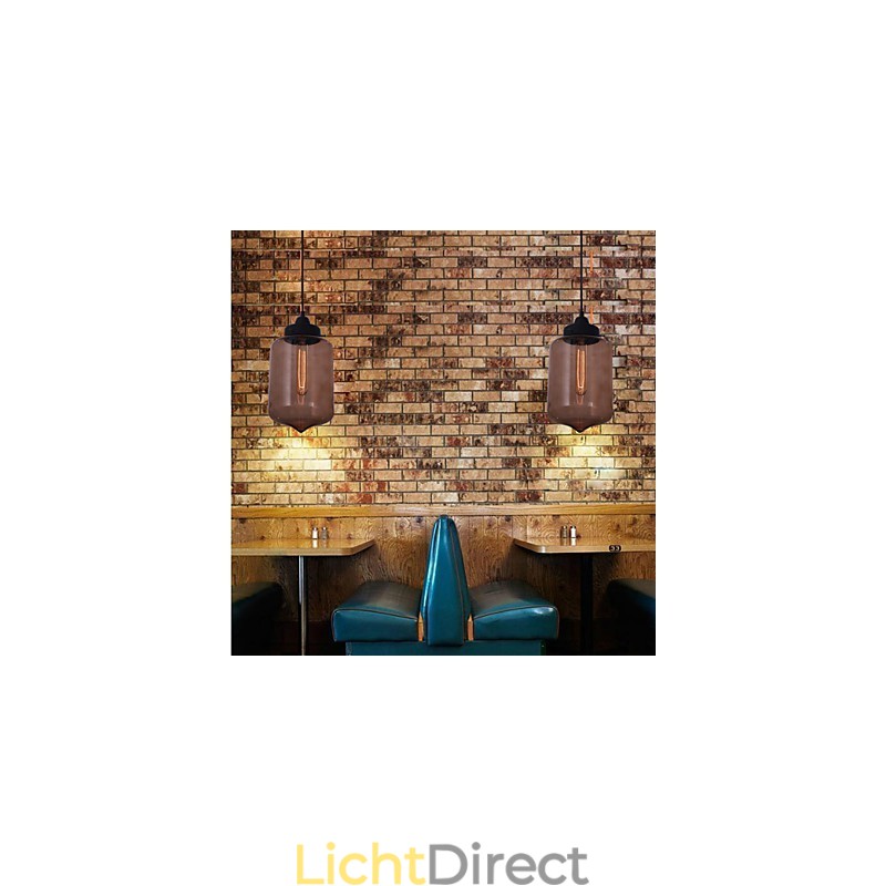 70W moderne glazen hanglamp in transparant flesontwerp