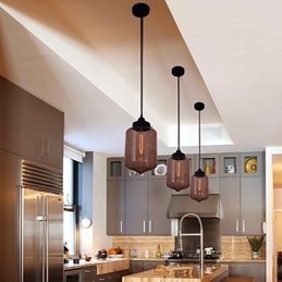 70W moderne glazen hanglamp in transparant flesontwerp