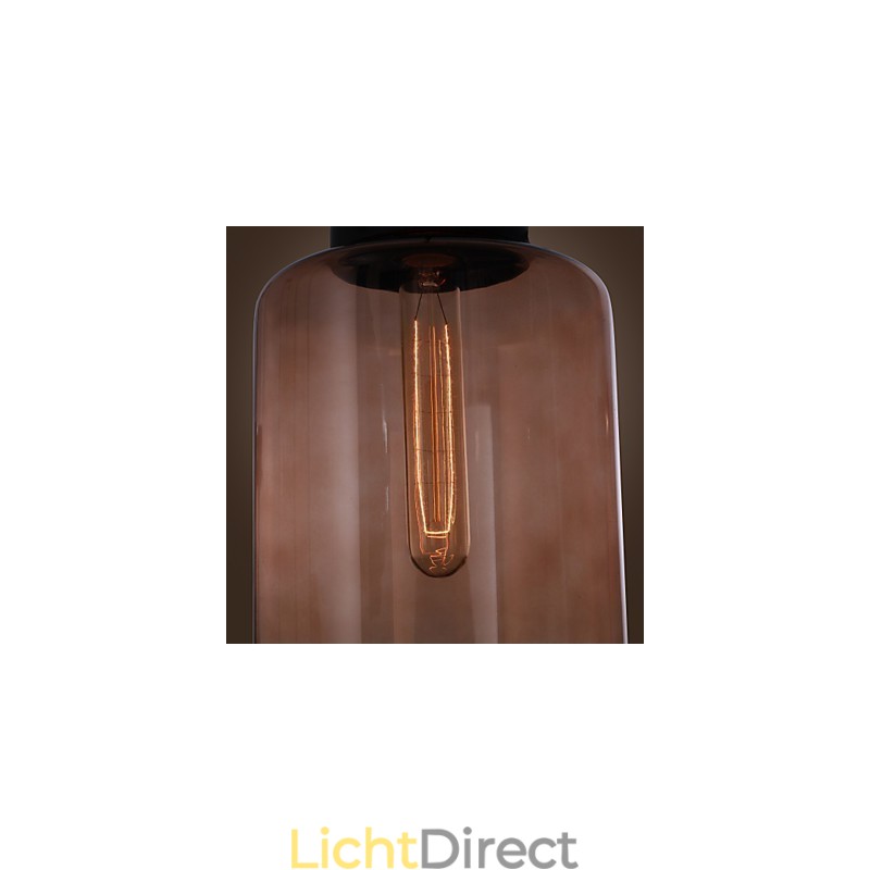 70W moderne glazen hanglamp in transparant flesontwerp