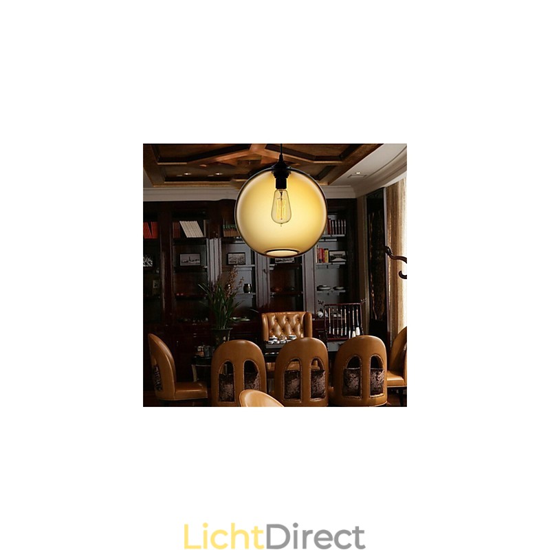 Retro Creatieve Enkele Kop Glazen Hanglamp Café In De Goudviskom