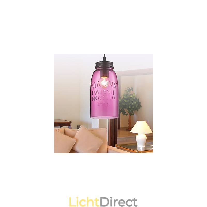 1-lichts moderne glazen hanglamp in transparant bubbelontwerp