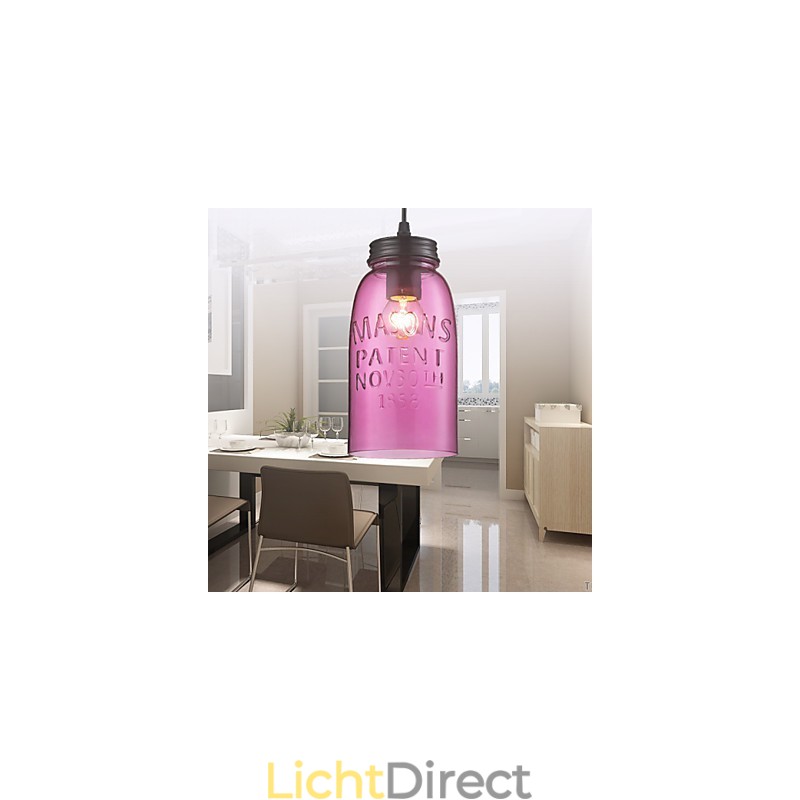1-lichts moderne glazen hanglamp in transparant bubbelontwerp